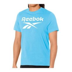 Koszulka Reebok Identity Big Logo Tee. Niebieskie bluzki Reebok, bez wzorów, sportowe, bez kołnierzyka, bez ramiączek. Za 59.99 zł.