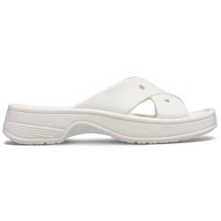 Crocs Sandały damskie Classic Cross Strap. Białe sandały Crocs, bez wzorów, eleganckie, bez obcasa, bez zapięcia. Za 200.05 zł.