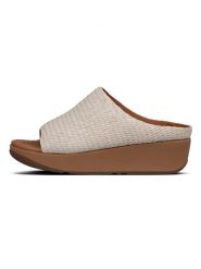 Fitflop Klapki w kolorze beżowym na koturnie rozmiar: 41. Brązowe klapki FitFlop, bez wzorów, z otwartym noskiem, bez obcasa, na koturnie. Za 259.49 zł.