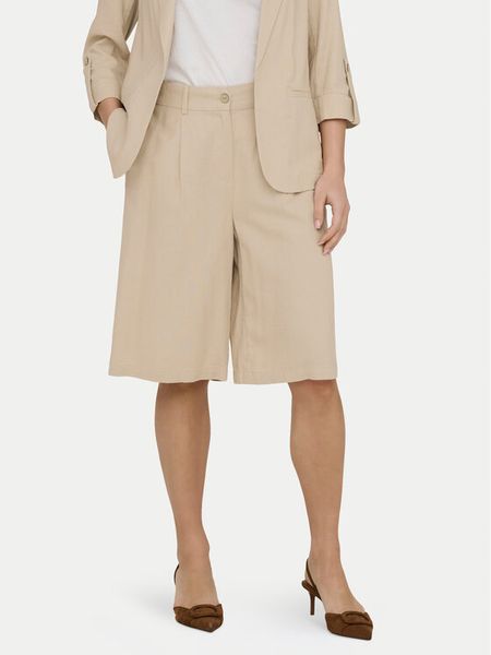 ONLY Bermudy Goa 15363720 Beżowy jasny Loose Fit. Brązowe szorty Only, bez wzorów, z bawełny. Za 119.99 zł.