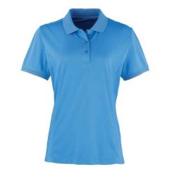 Damska Koszulka Polo Coolchecker. Niebieskie koszulki polo PREMIER, bez wzorów, bez ramiączek. Za 80.99 zł.