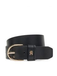 Tommy Hilfiger Pasek Damski Essential Effortless 3.5 AW0AW17757 Czarny. Czarne paski TOMMY HILFIGER, bez wzorów, ze skóry. Za 259.99 zł.