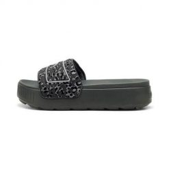 Klapki damskie Puma Karmen Slide. Klapki Puma, bez wzorów, z materiału, bez obcasa. Za 153.99 zł.