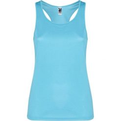 Damska Kamizelka Sportowa Shura Top. Niebieskie koszulki sportowe ROLY, bez wzorów, bez ramiączek. Za 45.99 zł.