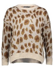 Sublevel Sweter w kolorze beżowo-jasnobrązowym rozmiar: L/XL. Brązowe swetry Sublevel, l, bez wzorów, ze splotem, bez ramiączek. Za 52.30 zł.