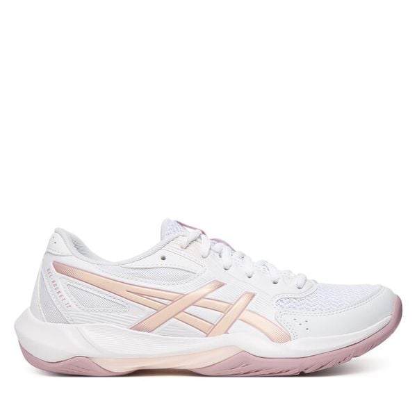 Buty halowe Asics. Białe obuwie sportowe Asics, bez zapięcia. Za 339.99 zł.