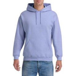Bluza Z Kapturem Dla Dorosłych Unisex Heavy Blend. Fioletowe bluzy GILDAN, l, bez wzorów, z bawełny, z kapturem. Za 82.99 zł.