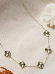 Lodie Silver Pozłacany naszyjnik z elementami ozdobnymi - dł. 42 cm rozmiar: onesize. Szare naszyjniki Lodie Silver, metalowe. Za 86.99 zł.