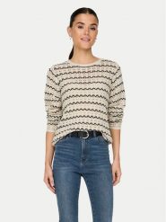 ONLY Sweter Asa 15324522 Beżowy Regular Fit. Brązowe swetry Only, l, bez wzorów, z syntetyku, bez ramiączek. Za 79.99 zł.