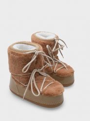 Trendyol Kozaki zimowe w kolorze jasnobrązowym rozmiar: 37. Brązowe kozaki Trendyol, na zimę, bez obcasa, bez zapięcia. Za 326.99 zł.