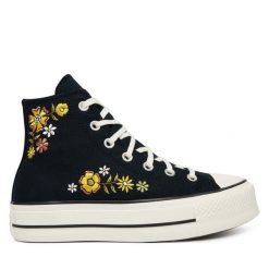 Trampki Converse. Czarne trampki Converse, bez wzorów, bez zapięcia. Za 449.99 zł.