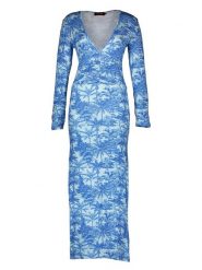 Miss goodlife Sukienka "Blue Paradise" w kolorze niebieskim rozmiar: XL. Niebieskie sukienki miss goodlife, xl, bez wzorów, z bawełny, bez kołnierzyka, bez ramiączek, maxi. Za 195.06 zł.