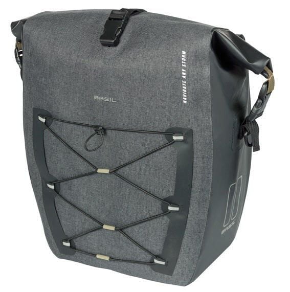Basil Navigator Storm torba pojedyncza L 25-31 L wodoodporna. Szare torby na ramię BASIL, bez wzorów, z materiału, sportowe, na ramię, bez dodatków. Za 287.49 zł.