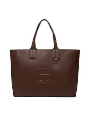 Gino Rossi Torebka CEO-EVI-LA513-332-3 Brązowy. Brązowe shopper Gino Rossi, bez wzorów, z materiału, bez dodatków. Za 279.99 zł.