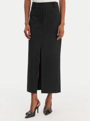 Patrizia Pepe Spódnica midi 8G0515/A498-K103 Czarny Regular Fit. Czarne spódnice Patrizia Pepe, bez wzorów, z syntetyku, midi. Za 1,039.00 zł.