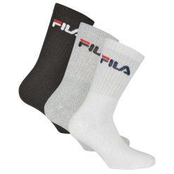 Skarpetki Fila Crew Tennis Unisex 3-Pack 39-42 Mieszanka Bawełny. Czarne skarpety Fila, bez wzorów, z bawełny. Za 79.99 zł.