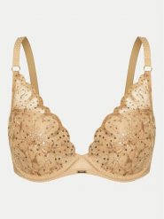 Chantelle Biustonosz z fiszbiną Fleurs Si C12Q20 Beżowy. Brązowe biustonosze Chantelle, bez wzorów, z syntetyku. Za 249.99 zł.