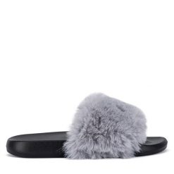 Klapki DeeZee. Szare klapki DeeZee, bez wzorów, bez obcasa. Za 59.99 zł.
