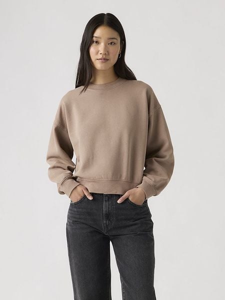Levi's Bluza w kolorze beżowym rozmiar: S. Brązowe bluzy Levi's®, s, bez wzorów, z bawełny, bez kaptura. Za 125.27 zł.
