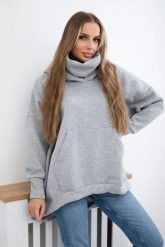 Bluza ocieplana oversize szara. Szare bluzy KESI, l, bez wzorów, z bawełny, bez kaptura. Za 270.16 zł.
