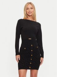 Guess Sukienka dzianinowa 4BGK04 5661Z Czarny Bodycon Fit. Czarne sukienki Marciano Guess, z aplikacjami, z dzianiny, bez kołnierzyka, bez ramiączek, bodycon. Za 549.99 zł.
