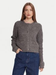 Liu Jo Kardigan MF5235 MA88A Szary Regular Fit. Szare kardigany Liu Jo, xs, bez wzorów, z syntetyku. Za 899.99 zł.