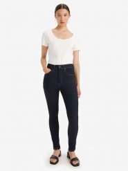 Levi's Dżinsy - Skinny fit - w kolorze granatowym rozmiar: W23/28. Niebieskie jeansy Levi's®, s, z aplikacjami, z podwyższonym stanem. Za 226.95 zł.