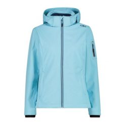 Damska kurtka turystyczna z kapturem CMP. Czarne kurtki sportowe CMP, bez wzorów, z softshellu, z kapturem, trekkingowe. Za 356.00 zł.