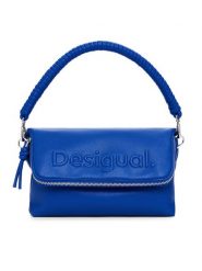 Desigual Torebka 25SAXPBB Niebieski. Niebieskie torebki klasyczne Desigual, bez wzorów, ze skóry, bez dodatków. Za 169.99 zł.