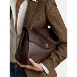 Torebka LAUREN RALPH LAUREN. Brązowe torebki klasyczne Lauren Ralph Lauren, bez wzorów, bez dodatków. Za 2,199.00 zł.