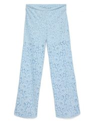 Vero Moda Spodnie w kolorze błękitnym rozmiar: XS. Niebieskie spodnie materiałowe Vero Moda, na co dzień, xs, bez wzorów, z koronki. Za 61.17 zł.
