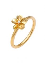 Nenalina Damski Bandring Frangipani Flower Flower z kryształami cyrkonu w 925 Sterling Silver Pierścionki 1 ct. Szare pierścionki Nenalina, z cyrkonią, srebrne. Za 221.39 zł.