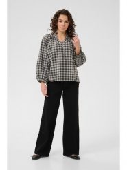 Kaffe Bluzka w kolorze szarym rozmiar: 36. Szare bluzki Kaffe, bez wzorów, z bawełny, bez kołnierzyka, bez ramiączek. Za 126.75 zł.