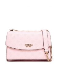 Guess Torebka Phoebe HWPD96 65210 Różowy. Czerwone listonoszki Guess, z aplikacjami, ze skóry, bez dodatków. Za 589.99 zł.