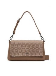 Calvin Klein Torebka Ck Must Shoulder Bag K60K612646 Brązowy. Brązowe torebki klasyczne Calvin Klein, bez wzorów, z materiału, bez dodatków. Za 599.99 zł.