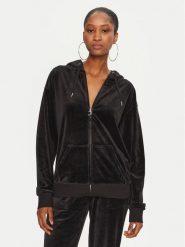 Juicy Couture Bluza Halan JCWAS24342 Czarny Oversize. Czarne bluzy Juicy Couture, l, bez wzorów, z syntetyku, bez kaptura. Za 539.99 zł.