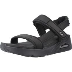 Sandały SKECHERS UNO - SUMMER STAND 2 Czarny. Czarne sandały Skechers, bez wzorów, z tkaniny, bez obcasa, bez zapięcia. Za 292.99 zł.