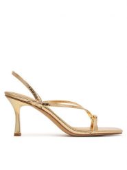 Aldo Sandały Riva 14213553 Złoty. Żółte kozaki Aldo, ze skóry, bez obcasa, na szpilce, bez zapięcia. Za 339.99 zł.