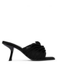 KARL LAGERFELD Klapki Karmel KL33604 Czarny. Czarne klapki KARL LAGERFELD, bez wzorów, z materiału, bez obcasa. Za 842.99 zł.