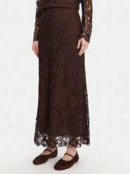 Bruuns Bazaar Spódnica midi Sago Joanelle BBW4518 Brązowy Regular Fit. Brązowe spódnice Bruuns Bazaar, bez wzorów, z syntetyku, midi. Za 719.99 zł.