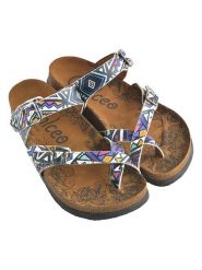 Calceo Japonki w ze wzorem rozmiar: 35. Klapki Calceo, bez wzorów, z materiału, z otwartym noskiem, bez obcasa. Za 165.99 zł.