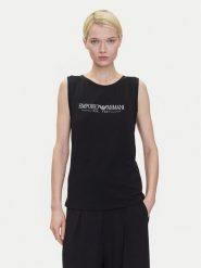 Emporio Armani Underwear Bluzka EW000410 AF10881 UC001 Czarny Regular Fit. Czarne bluzki Emporio Armani Underwear, l, bez wzorów, z bawełny, bez kołnierzyka, bez ramiączek. Za 139.99 zł.