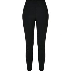 Damskie Legginsy Z Wysokimi Stanami Z Błyszczącym Paskiem. Brązowe legginsy Urban Classics, xl, bez wzorów, z podwyższonym stanem. Za 92.99 zł.