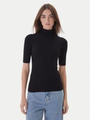 Kontatto Golf 3M0821C Czarny Slim Fit. Czarne golfy Kontatto, m, bez wzorów, z syntetyku, bez ramiączek. Za 319.99 zł.