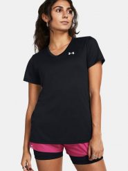 Under Armour Koszulka sportowa "Tech" w kolorze czarnym rozmiar: XS. Czarne koszulki sportowe Under Armour, bez wzorów, z materiału, bez ramiączek, outdoorowe. Za 85.95 zł.