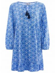 Zwillingsherz Sukienka "Jolina" w kolorze niebieskim rozmiar: L/XL. Niebieskie sukienki Zwillingsherz, na co dzień, l, bez wzorów, z wiskozy, bez kołnierzyka, bez ramiączek, midi, proste. Za 105.38 zł.