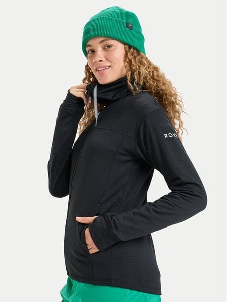 Roxy Bluza techniczna Vertere Full Zip ERJFT04974 Czarny Regular Fit. Czarne bluzy Roxy, na zimę, s, bez wzorów, z syntetyku, bez kaptura. Za 279.99 zł.