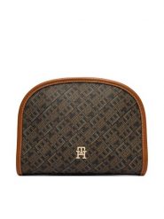 Tommy Hilfiger Kosmetyczka Th Icon Washbag Mono Print AW0AW18927 Czarny. Czarne torebki klasyczne TOMMY HILFIGER, bez wzorów, ze skóry, bez dodatków. Za 289.99 zł.