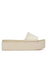 Calvin Klein Jeans Klapki Flatform Sandal Slide In Nylon YW0YW01791 Écru. Klapki Calvin Klein Jeans, bez wzorów, z jeansu, bez obcasa. Za 199.99 zł.