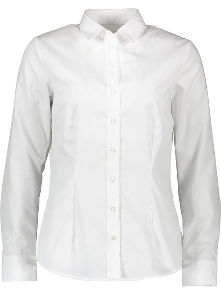 Seidensticker Bluzka w kolorze białym rozmiar: 34. Białe bluzki Seidensticker, bez wzorów, z bawełny, bez kołnierzyka, bez ramiączek. Za 157.35 zł.